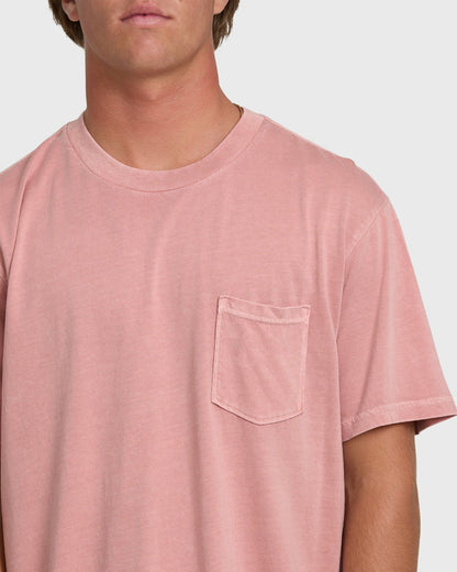 Billabong Men's Essential Wave Washed Premium Short Sleeve Pocket Tee - Ash Rose