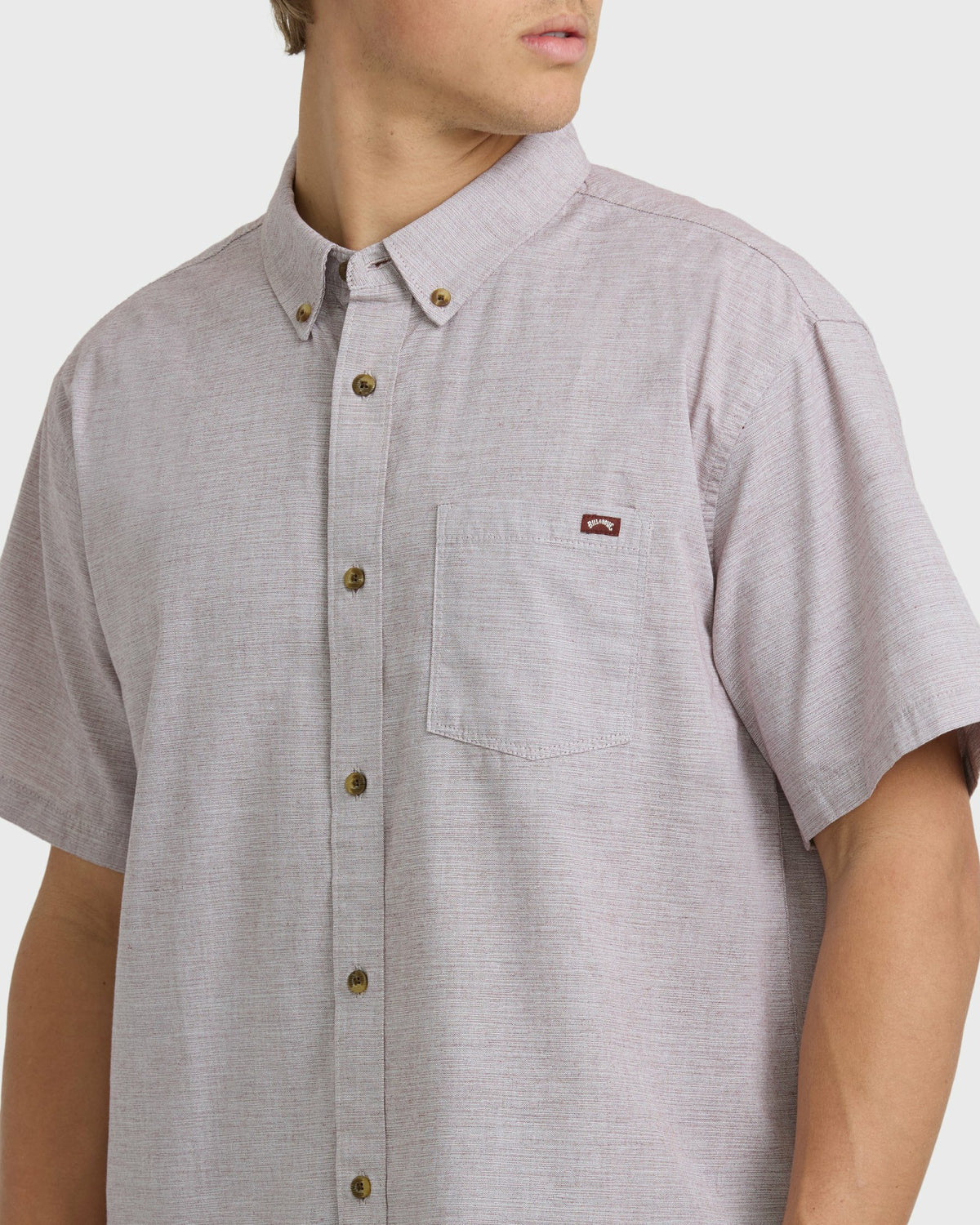 Billabong Men's All Day Short Sleeve Shirt - Plum