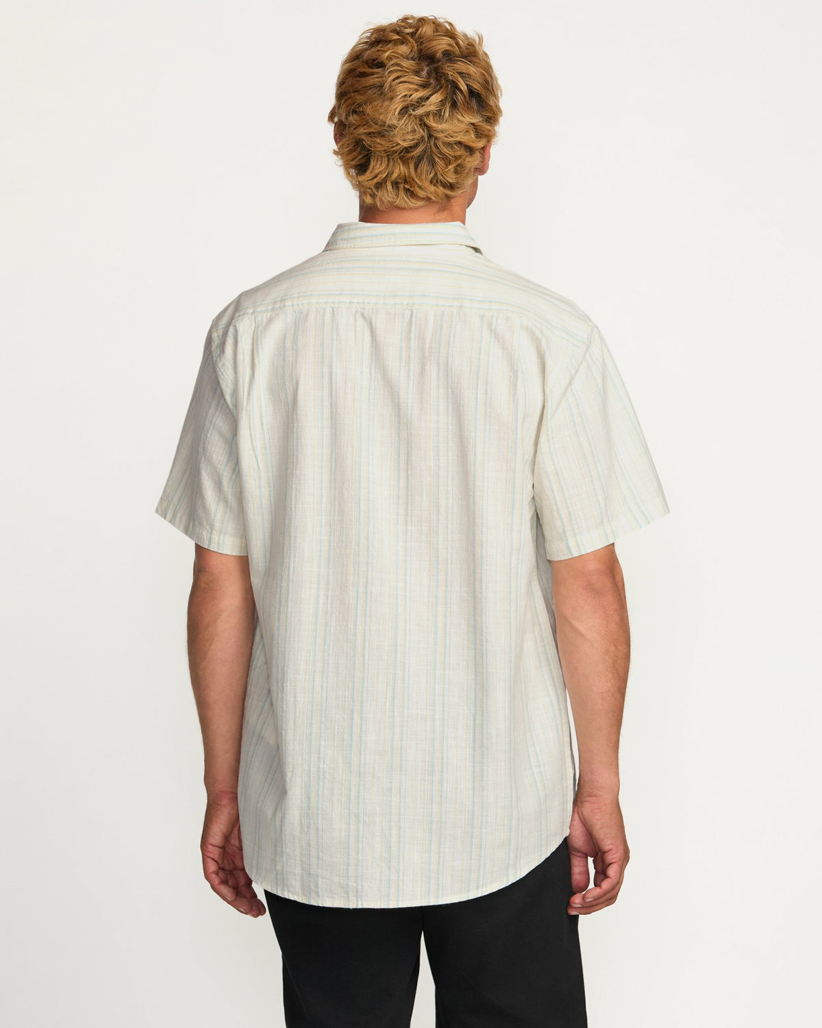Billabong Men's All Day Stripe Short Sleeve Shirt - Off White
