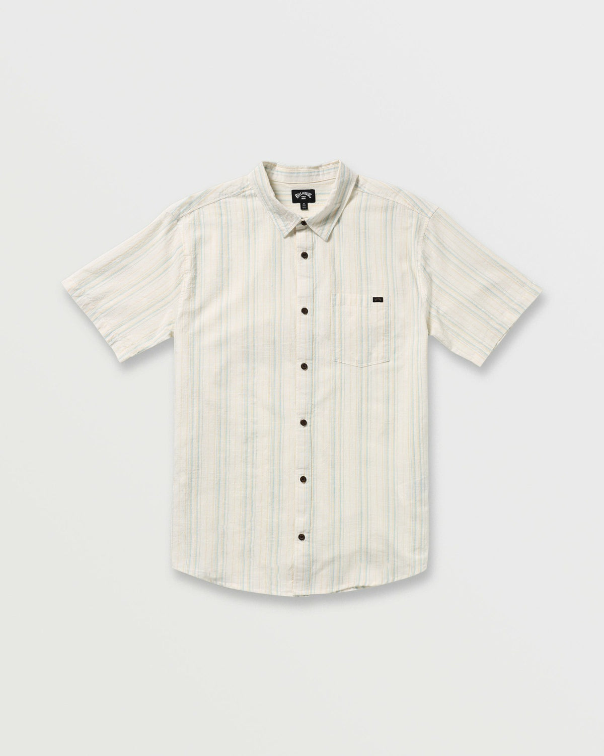 Billabong Men's All Day Stripe Short Sleeve Shirt - Off White