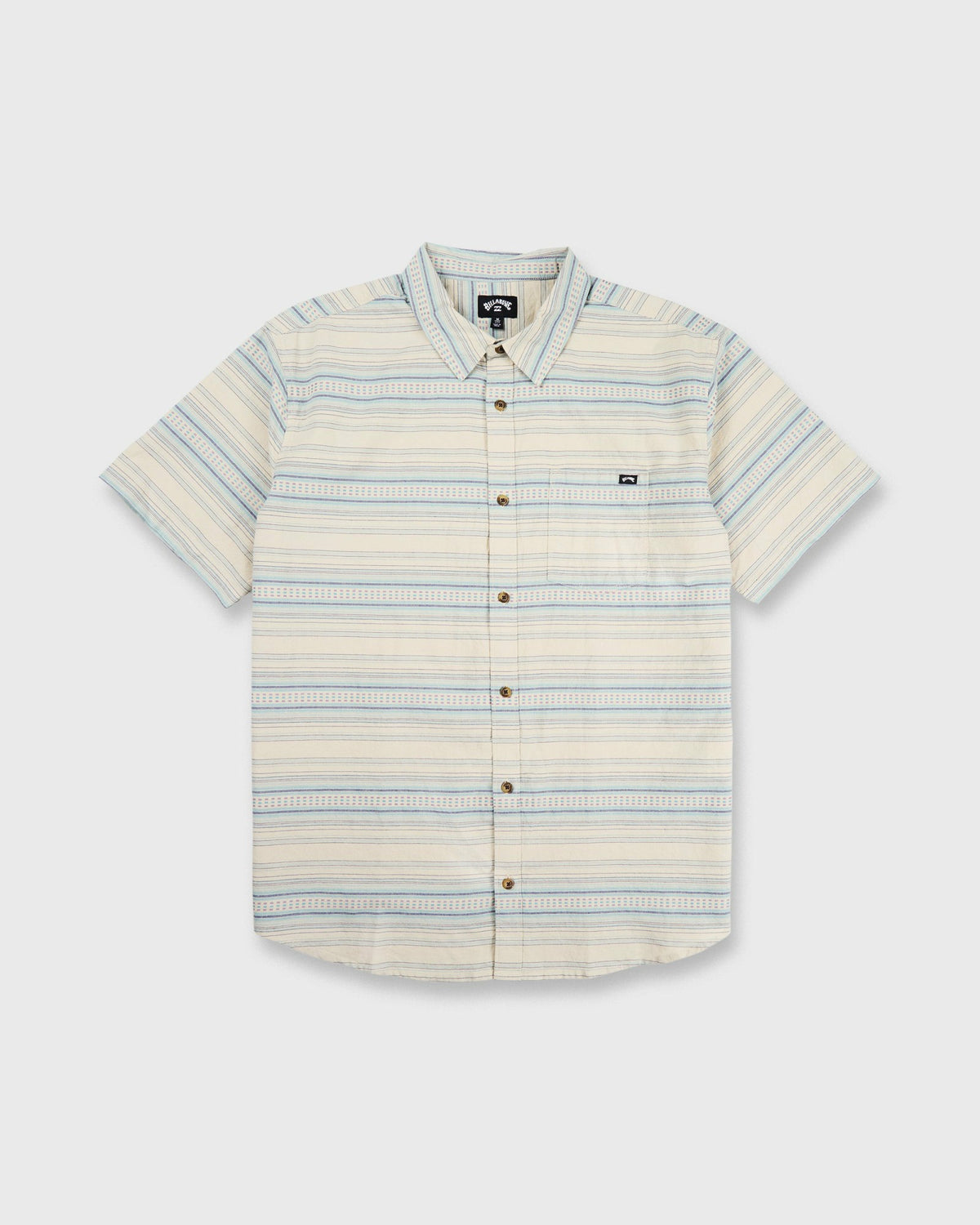 Billabong Men's All Day Stripe Short Sleeve Shirt - Desert Sand