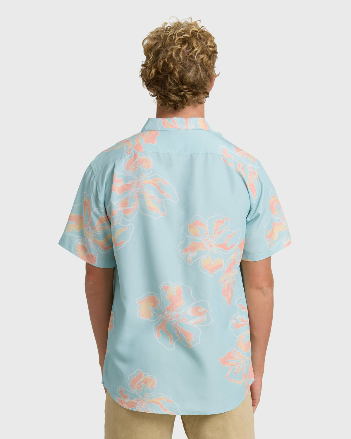 Billabong Men's Sundays Lounge Short Sleeve Woven Shirt - Corydalis Blue