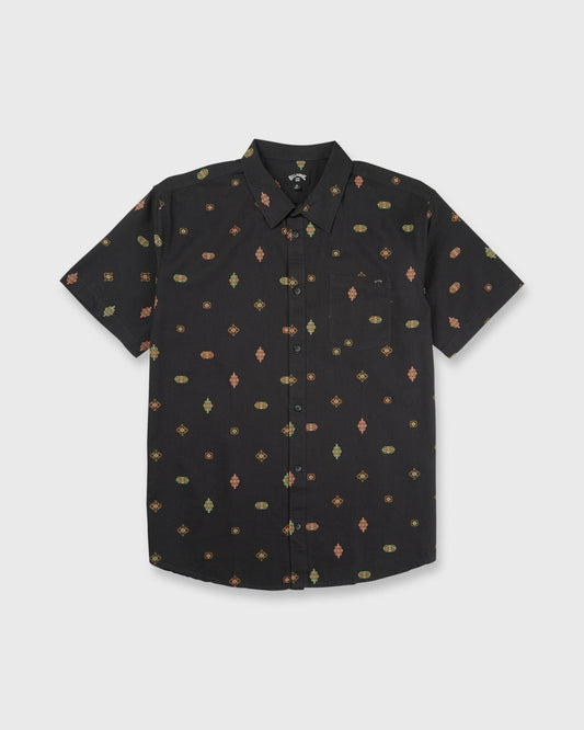 Billabong Men's Sundays Mini Short Sleeve Woven Shirt - Phantom