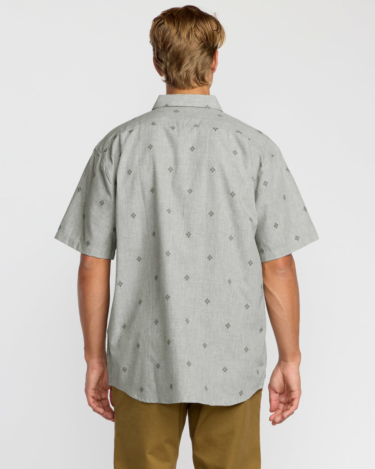 Billabong Men's All Day Jacquard Short Sleeve Shirt - Silver