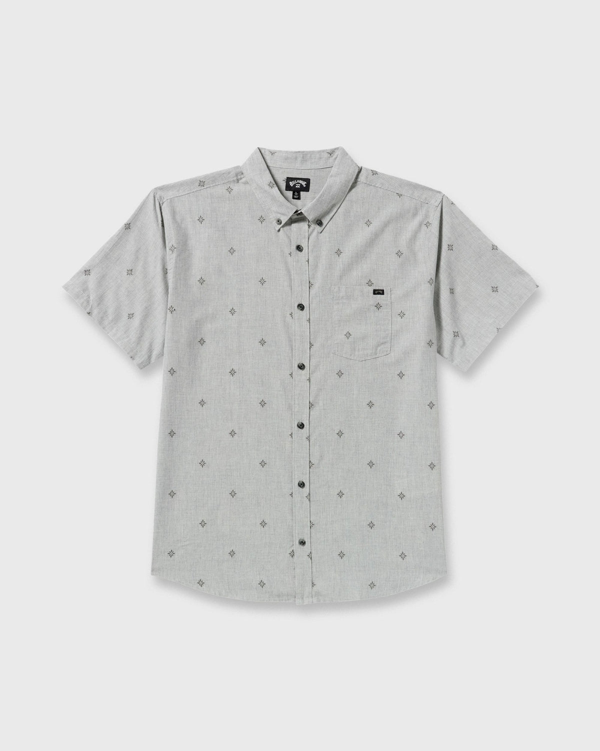 Billabong Men's All Day Jacquard Short Sleeve Shirt - Silver