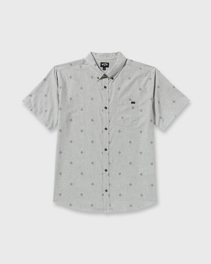Billabong Men's All Day Jacquard Short Sleeve Shirt - Silver