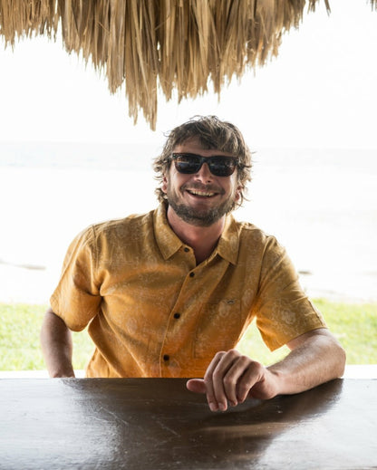 Billabong Men's Sundays Jacquard Short Sleeve Woven Shirt - Golden Haze