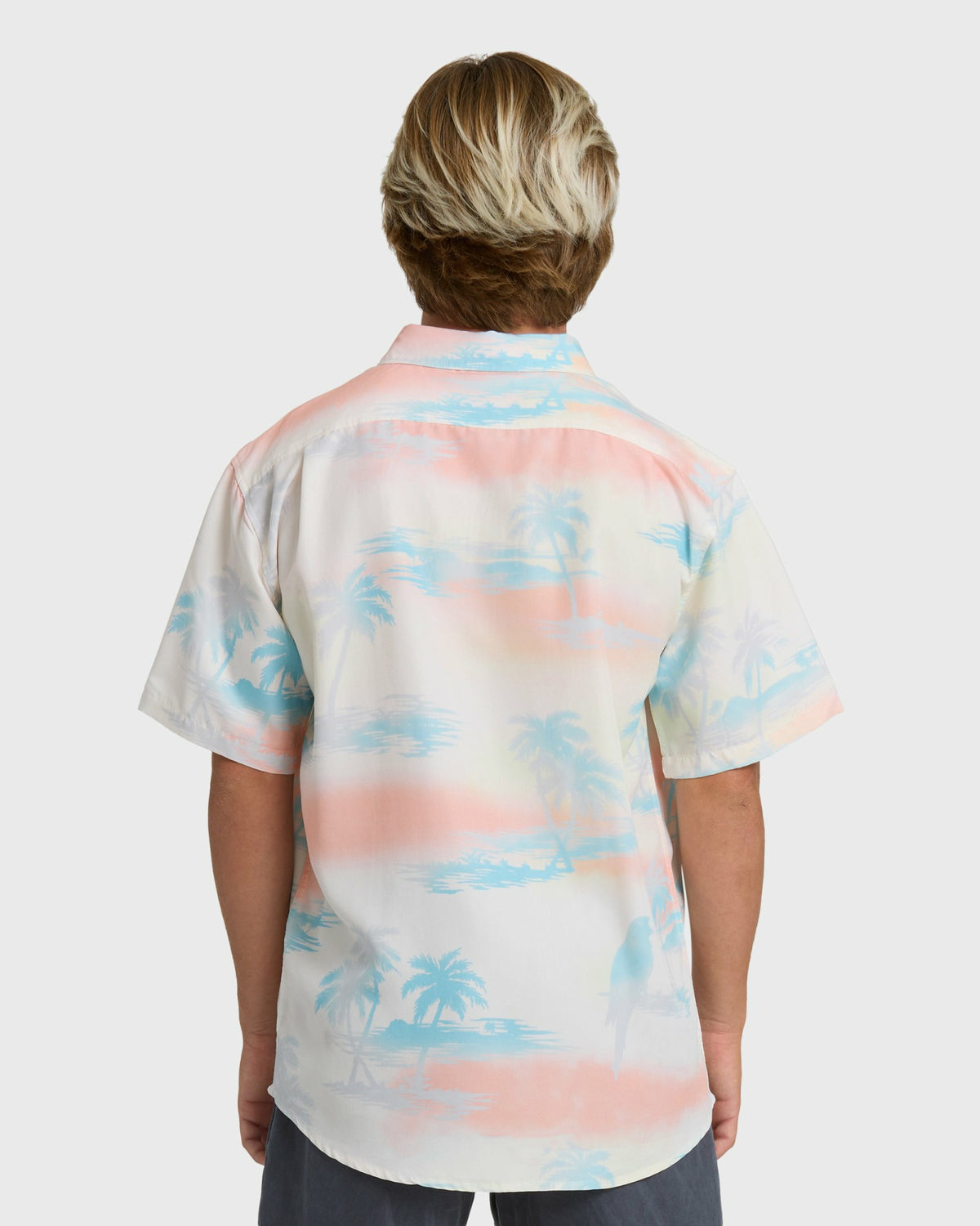 Billabong Men's Sundays Lounge Short Sleeve Woven Shirt - Off White