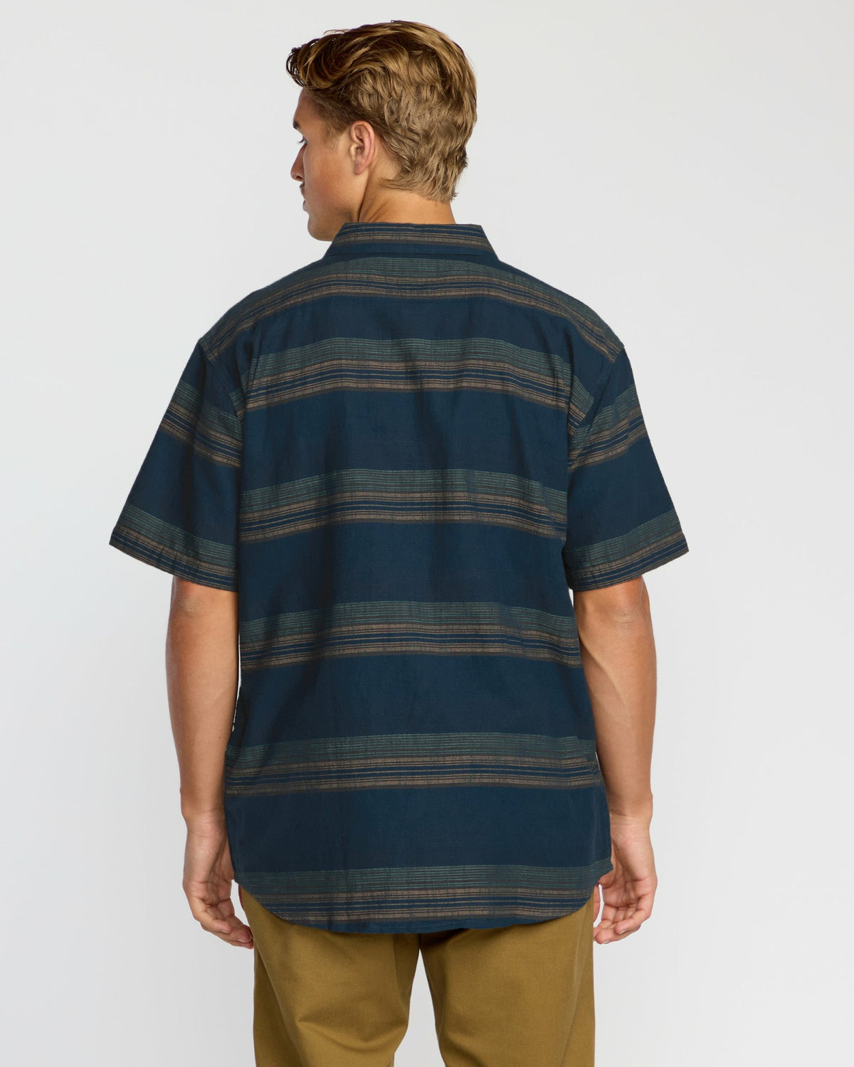 Billabong Men's All Day Stripe Short Sleeve Shirt - Midnight