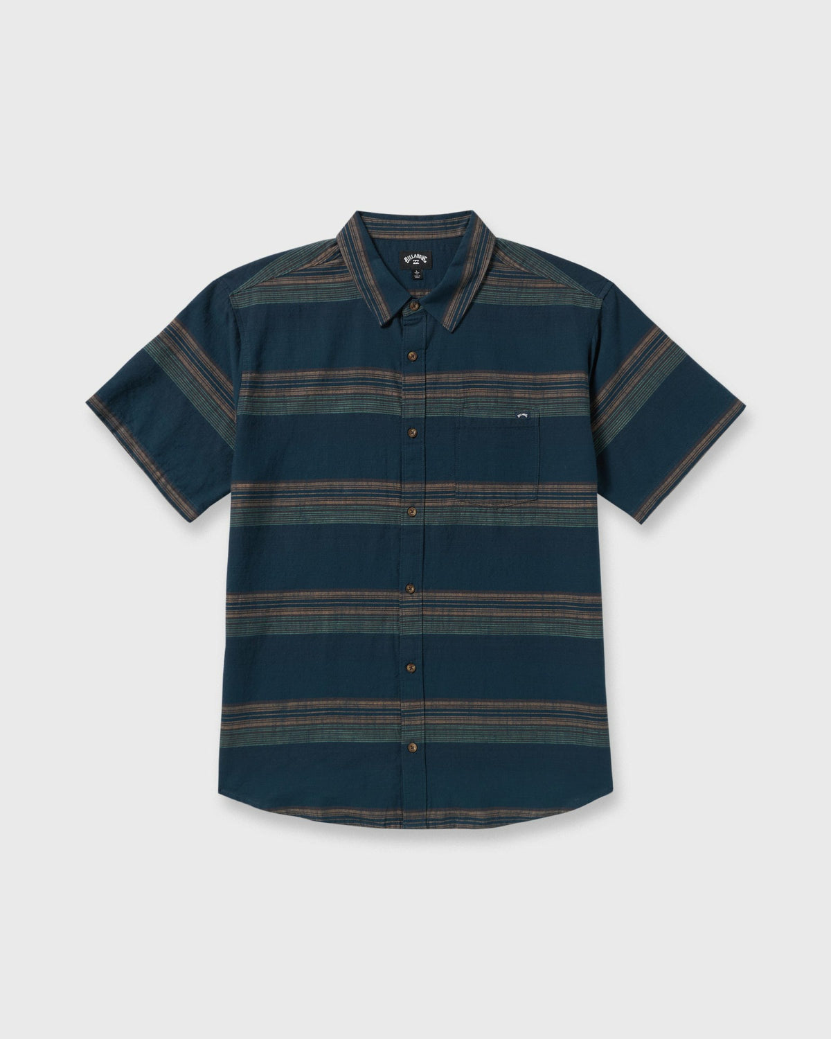 Billabong Men's All Day Stripe Short Sleeve Shirt - Midnight