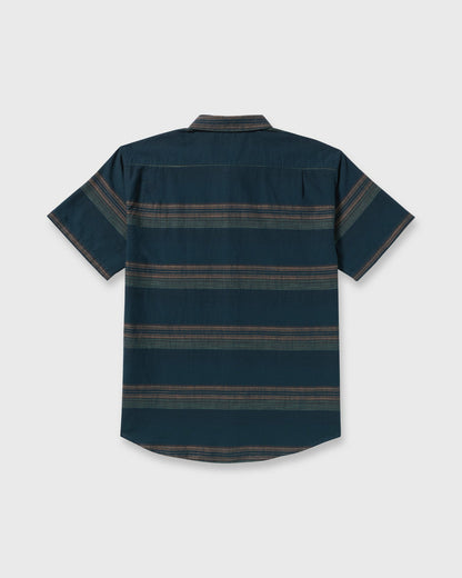 Billabong Men's All Day Stripe Short Sleeve Shirt - Midnight