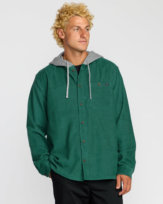 Billabong Men's Baja Long Sleeve Flannel Shirt - Sage Green