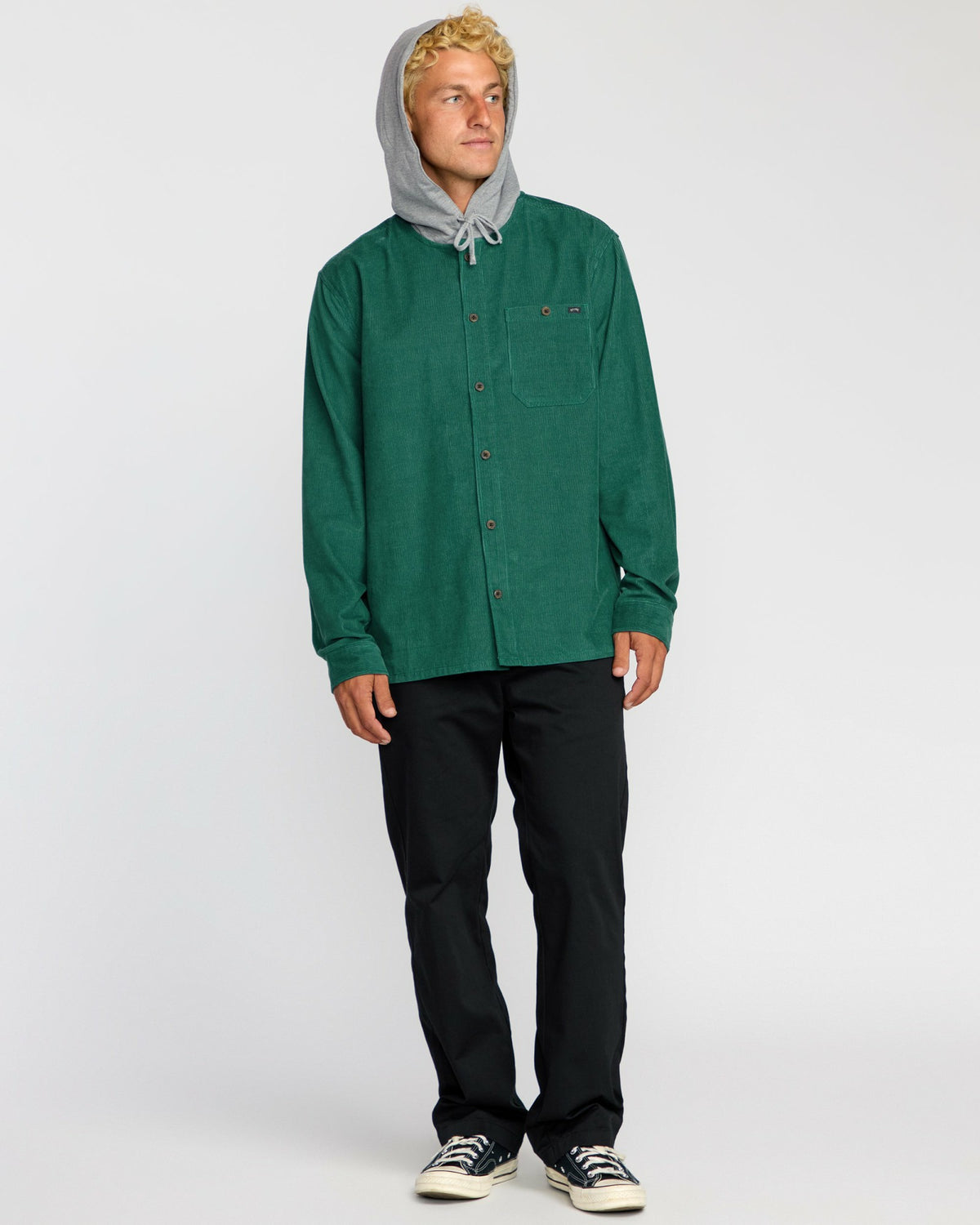 Billabong Men's Baja Long Sleeve Flannel Shirt - Sage Green