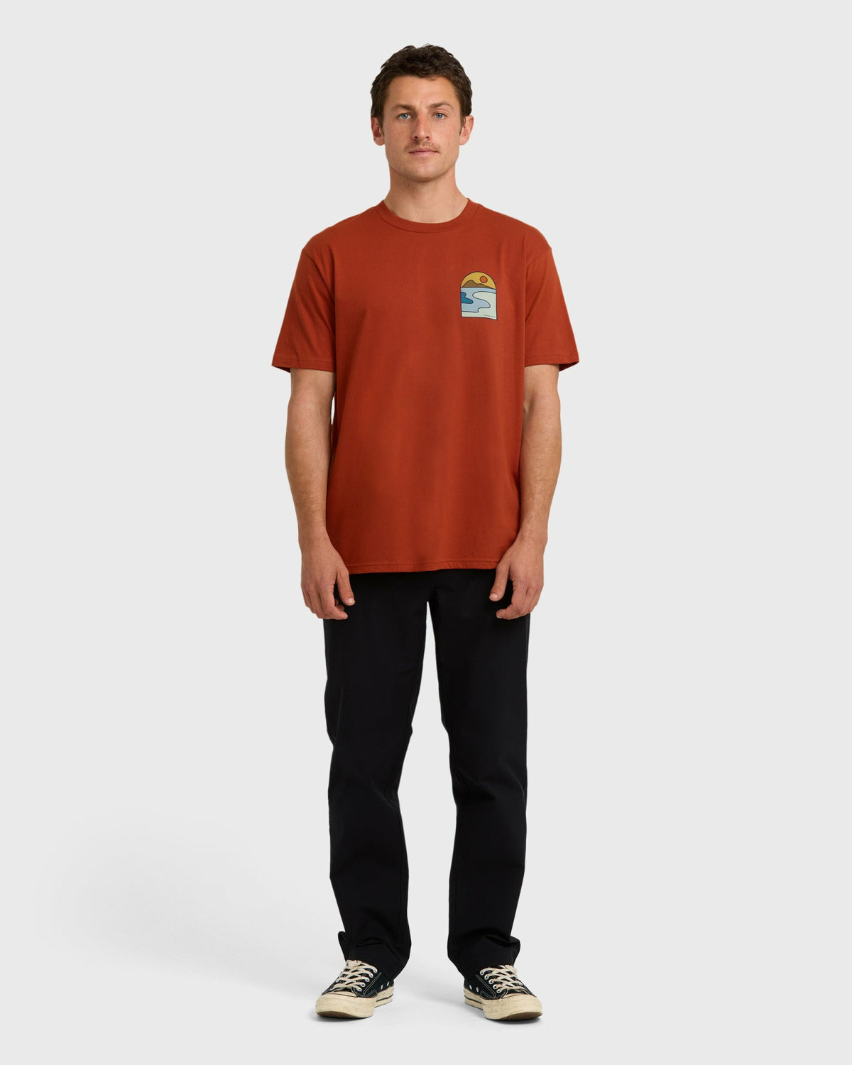 Billabong Men's A\/Div Sundown Short Sleeve T-Shirt - Brick