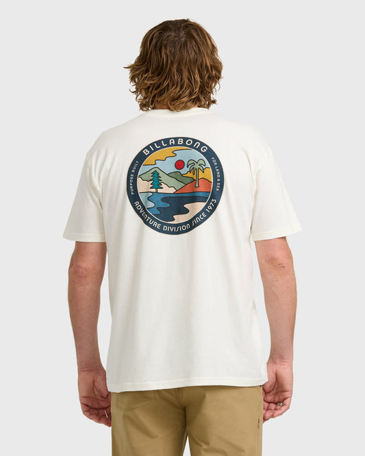 Billabong Men's A\/Div Rockies Short Sleeve T-Shirt - Off White