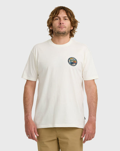 Billabong Men's A\/Div Rockies Short Sleeve T-Shirt - Off White