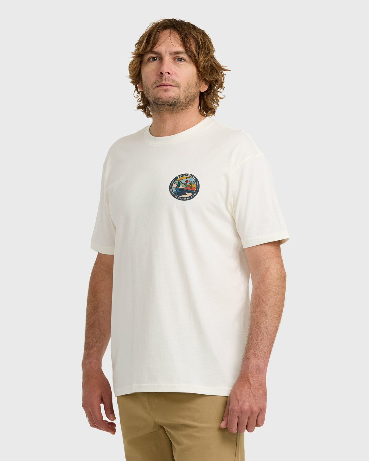 Billabong Men's A\/Div Rockies Short Sleeve T-Shirt - Off White