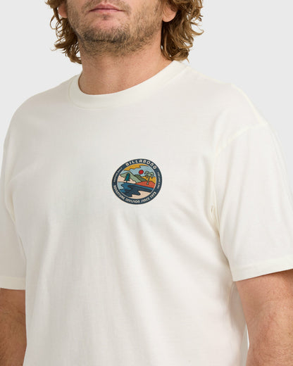 Billabong Men's A\/Div Rockies Short Sleeve T-Shirt - Off White