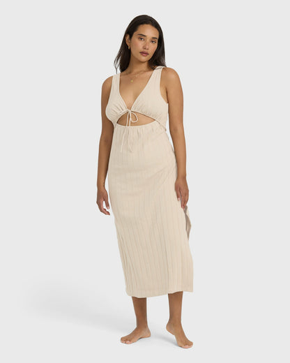 Billabong Women's Slides Midi Knit Dress - Cobblestone