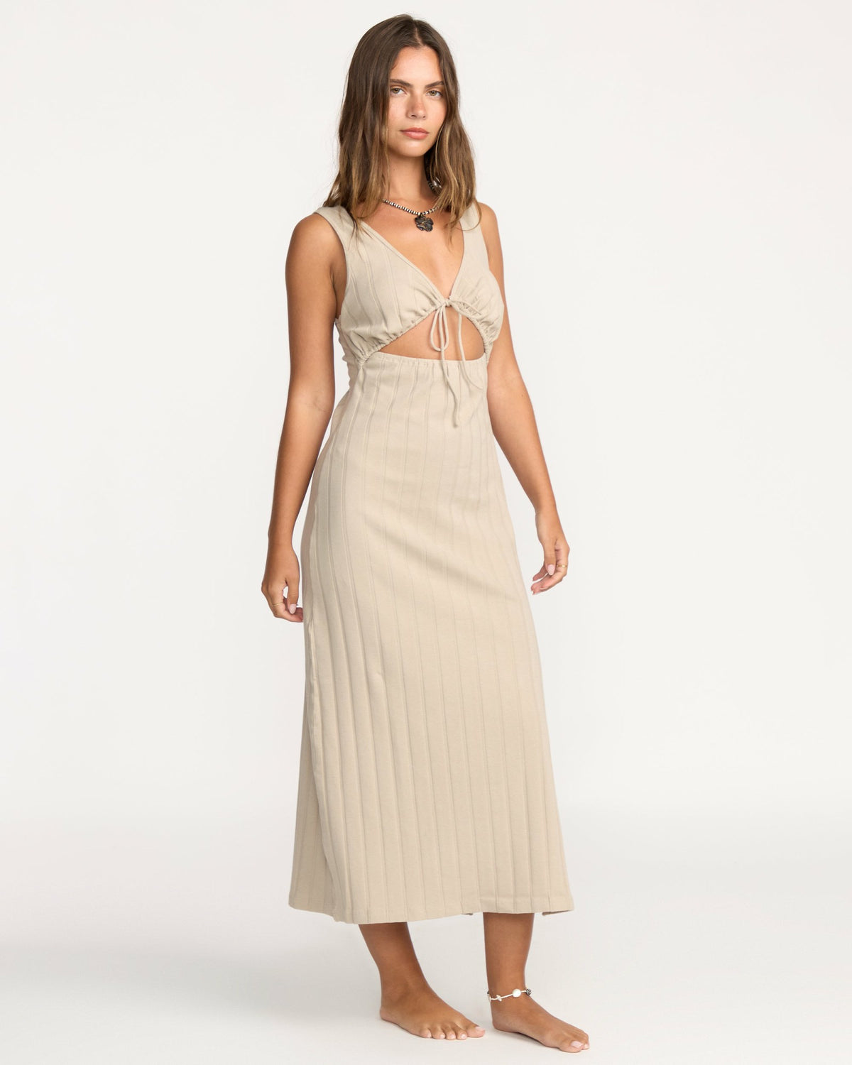 Billabong Women's Slides Midi Knit Dress - Cobblestone