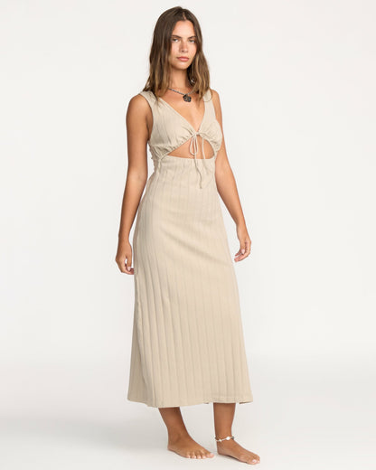 Billabong Women's Slides Midi Knit Dress - Cobblestone