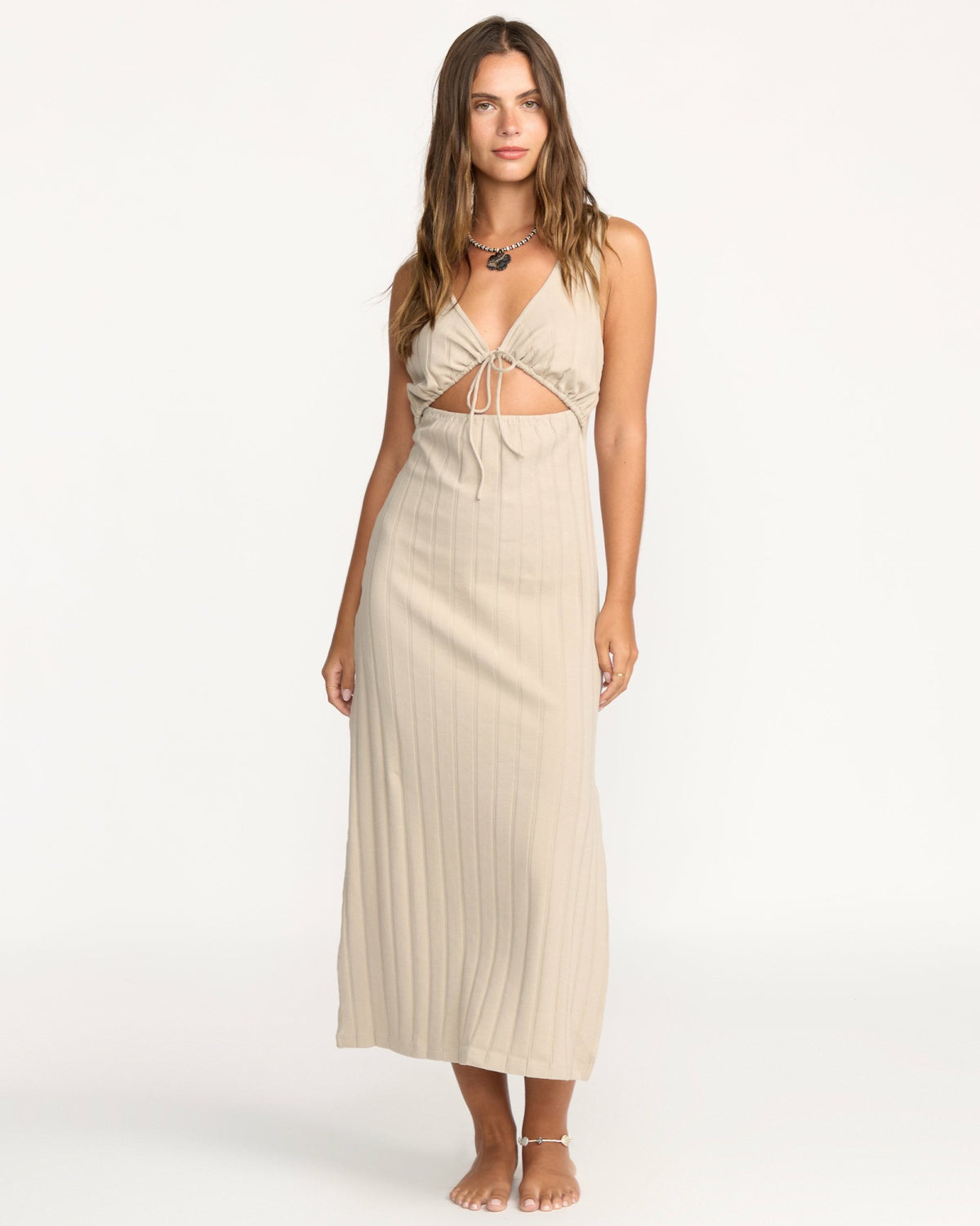 Billabong Women's Slides Midi Knit Dress - Cobblestone