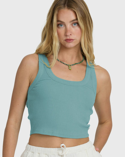 Billabong Women's Rerun Tank Top - Blue Mist