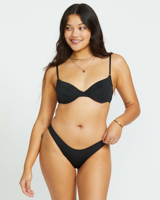 Billabong Women's Sol Searcher Morgan Underwire Bikini Top - Black Pebble