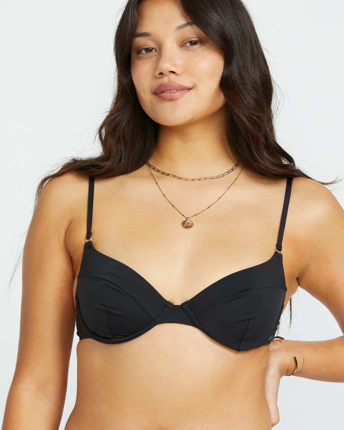 Billabong Women's Sol Searcher Morgan Underwire Bikini Top - Black Pebble