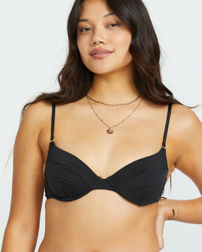 Billabong Women's Sol Searcher Morgan Underwire Bikini Top - Black Pebble