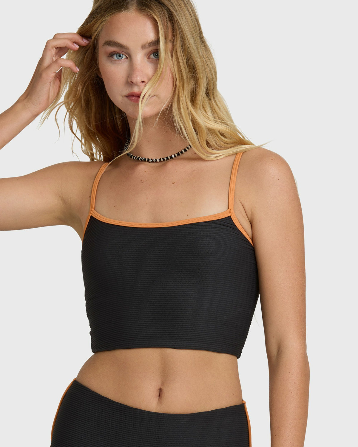 Billabong Women's Tanlines Surf Tank Swim Tank Bikini Top - Black