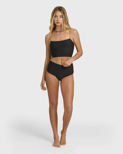 Billabong Women's Tanlines Surf Tank Swim Tank Bikini Top - Black