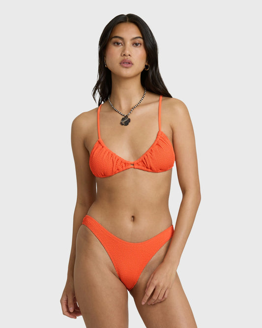 Billabong Women's Summer Hi Teagan Bralette Bikini Top - Hot Coral