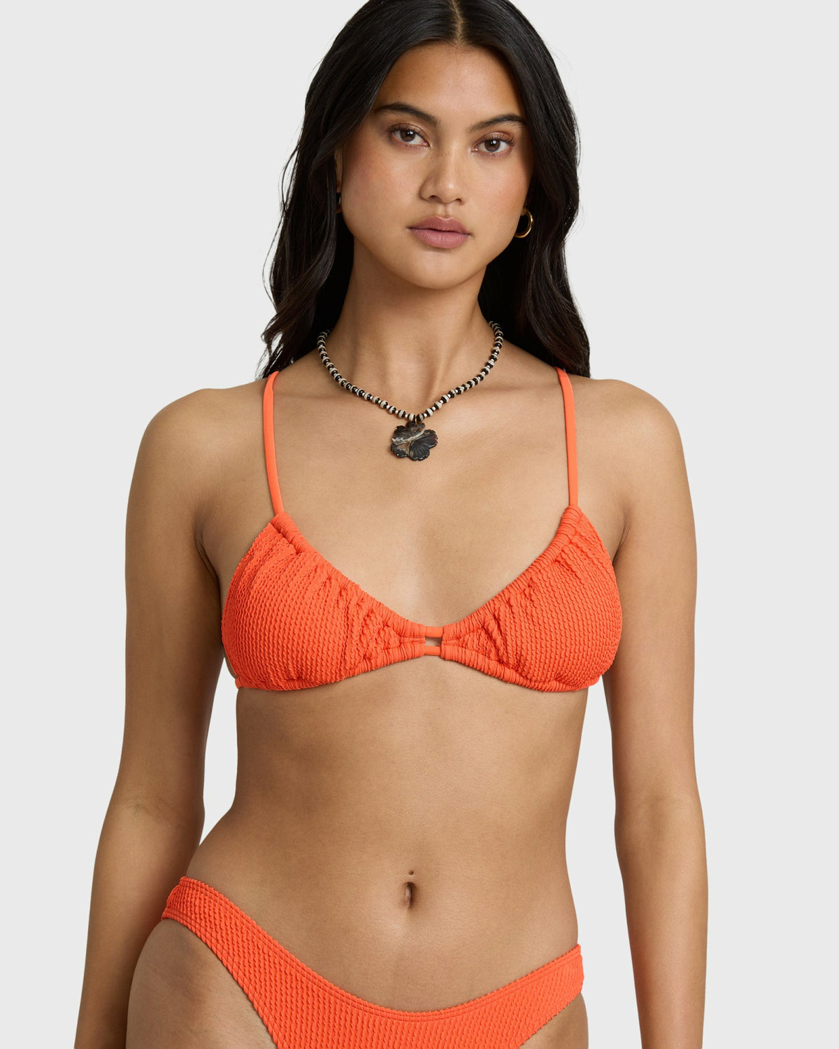 Billabong Women's Summer Hi Teagan Bralette Bikini Top - Hot Coral