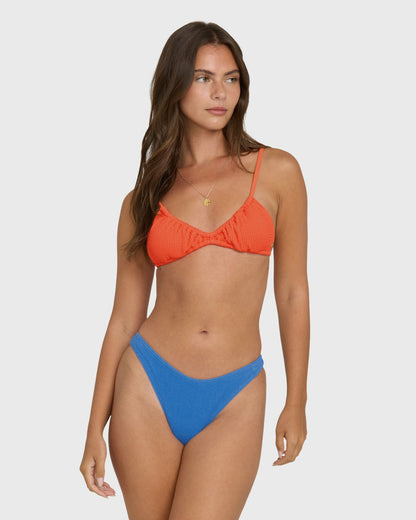 Billabong Women's Summer Hi Teagan Bralette Bikini Top - Hot Coral