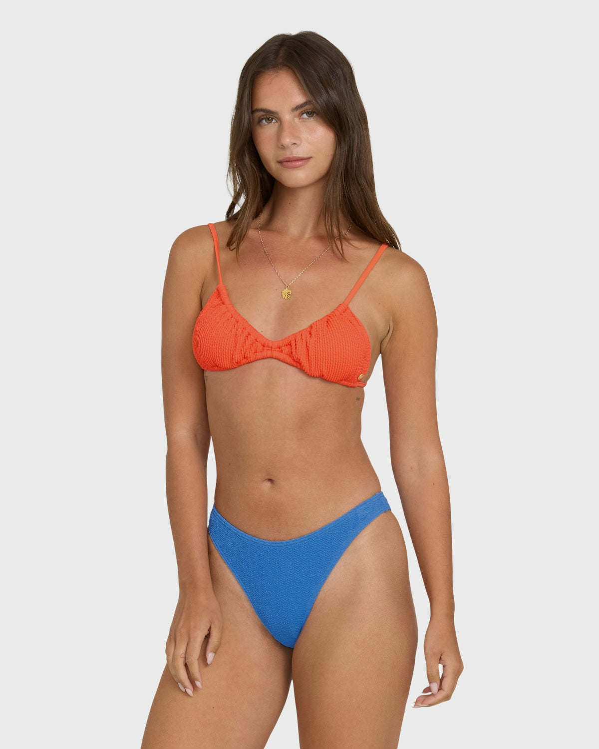 Billabong Women's Summer Hi Teagan Bralette Bikini Top - Hot Coral