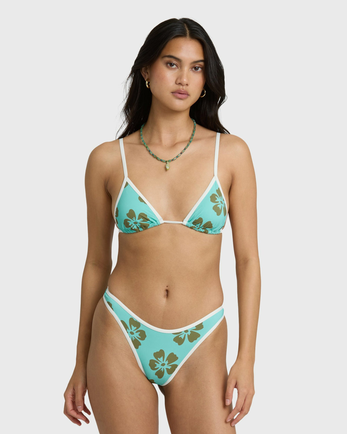 Billabong Women's Last Summer Mini Slide Triangle Bikini Top - Ocean Spray