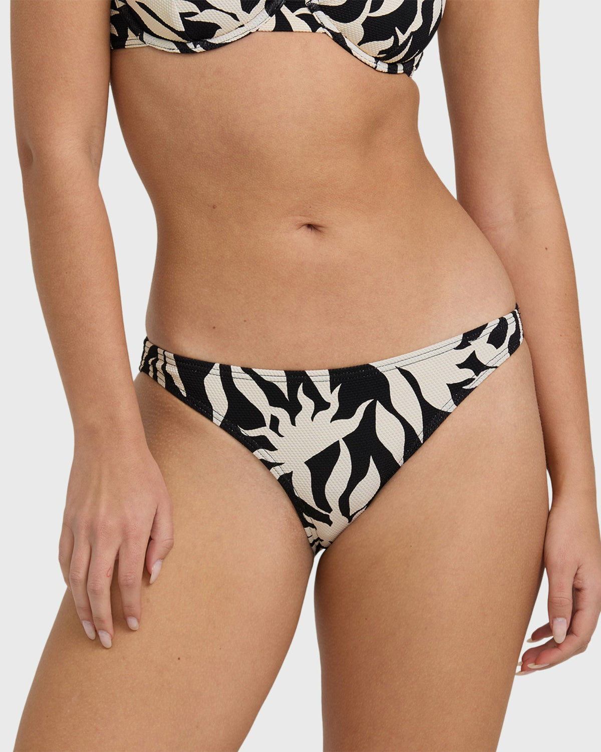Billabong Women's By My Side Tropic Bikini Bottom - Black White