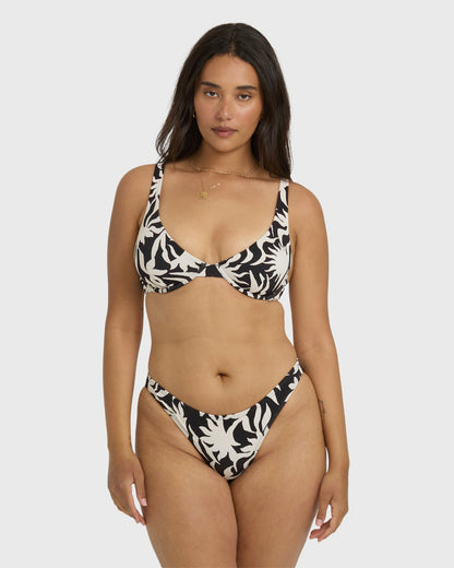 Billabong Women's By My Side Tropic Bikini Bottom - Black White
