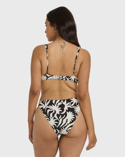 Billabong Women's By My Side Tropic Bikini Bottom - Black White