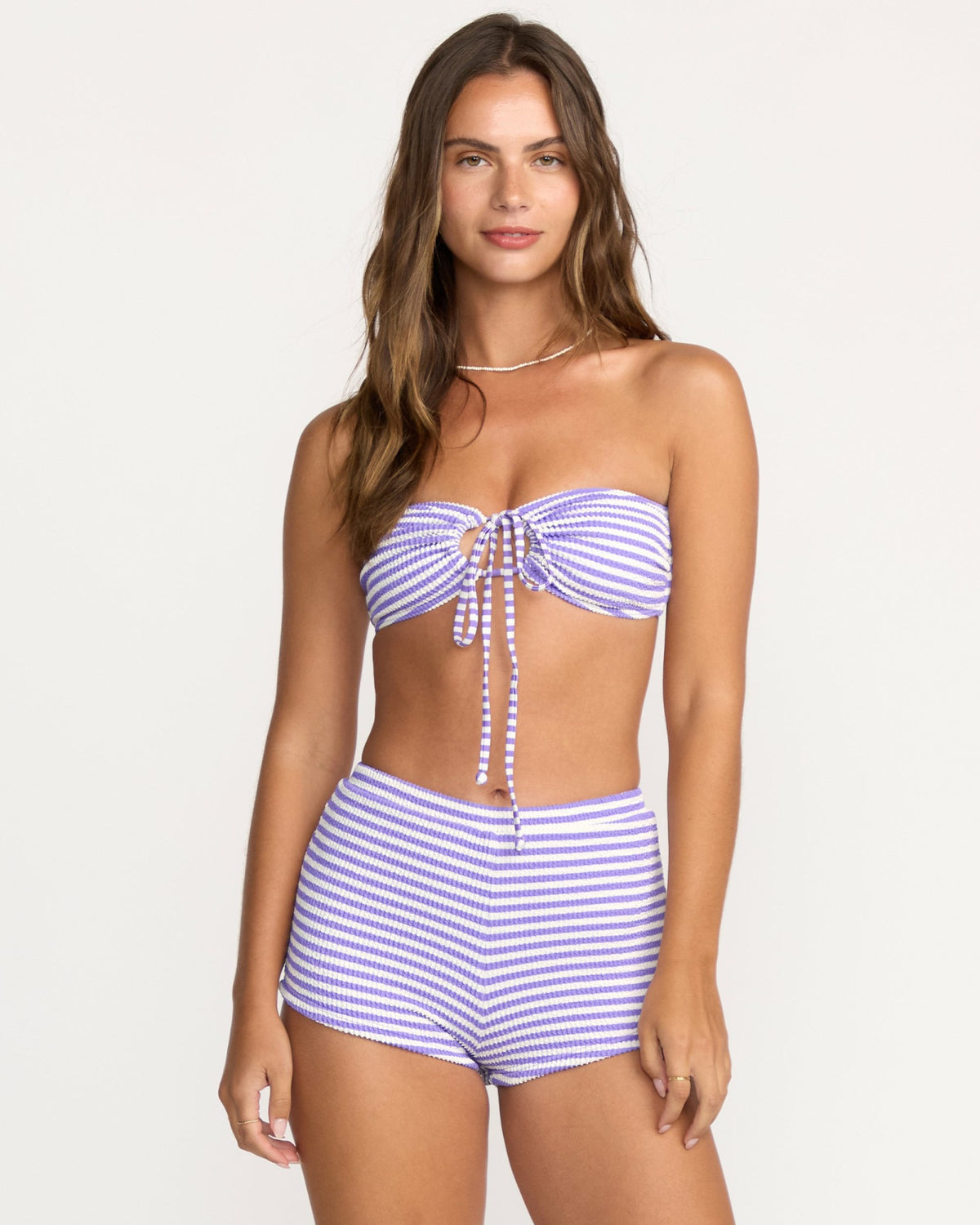 Billabong Women's Josie Summer Hi Yd Boyshort Bikini Bottom - Purple Punch