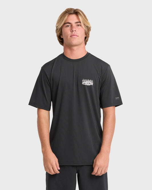 Billabong Men's Rift Short Sleeve Surf Tee - Black