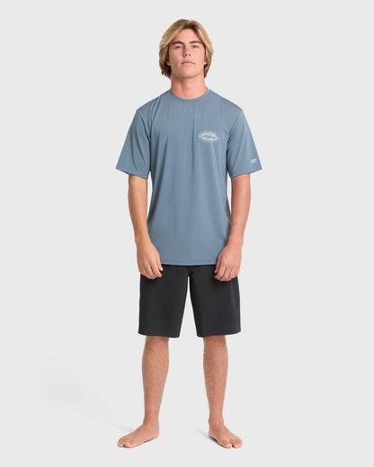 Billabong Men's Rift Short Sleeve Surf Tee - China Blue