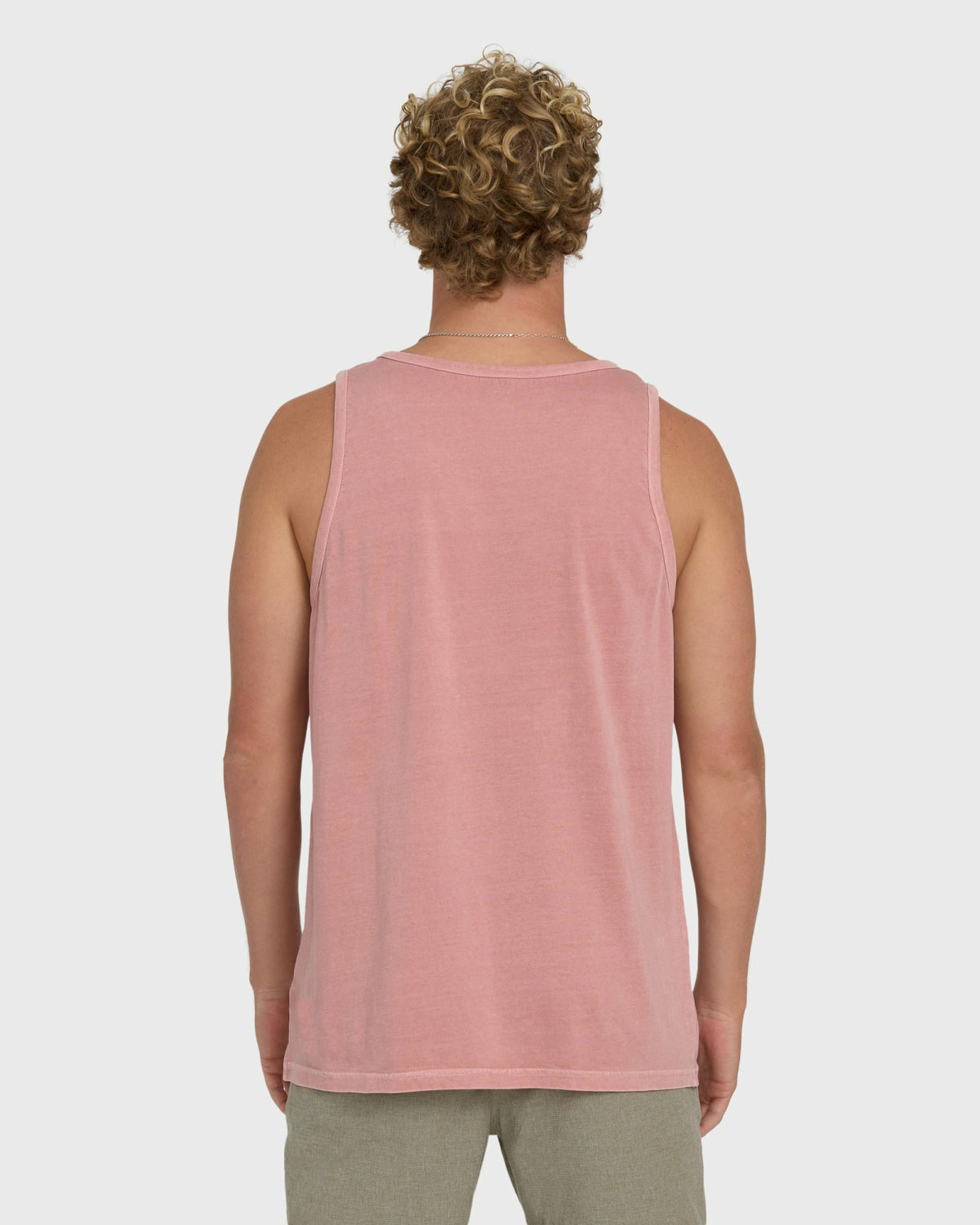 Billabong Men's Essential Pocket Wave Washed Premium Tank Top - Ash Rose