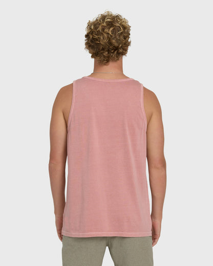 Billabong Men's Essential Pocket Wave Washed Premium Tank Top - Ash Rose