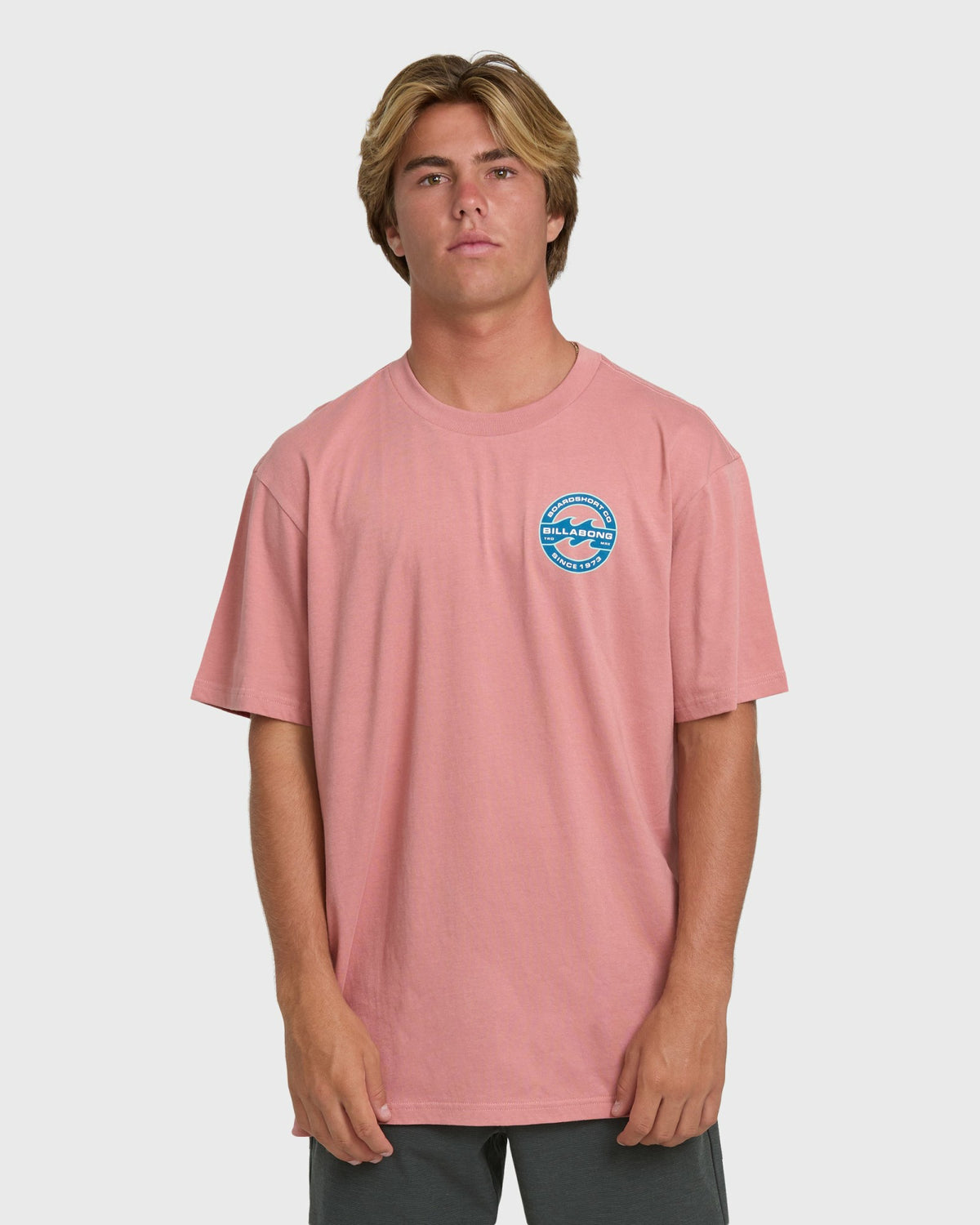 Billabong Men's Hollow Fill Premium Short Sleeve T-Shirt - Ash Rose