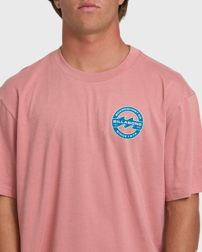 Billabong Men's Hollow Fill Premium Short Sleeve T-Shirt - Ash Rose