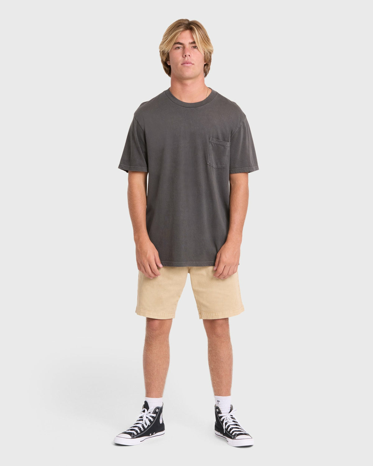 Billabong Men's Essential Wave Washed Premium Short Sleeve Pocket Tee - Raven