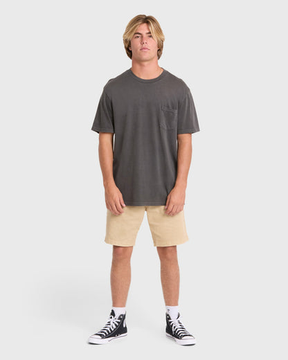 Billabong Men's Essential Wave Washed Premium Short Sleeve Pocket Tee - Raven