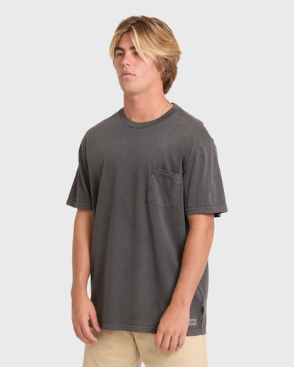 Billabong Men's Essential Wave Washed Premium Short Sleeve Pocket Tee - Raven